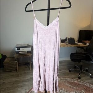 POL Pink Lace-Trim Mini Dress NWOT